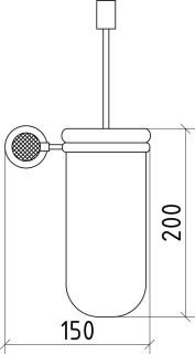 Щётка для туалета Boheme Royal Crystal бронза 10933-BR